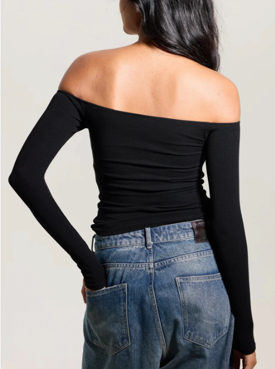 Ribbed Off Shoulder Brami