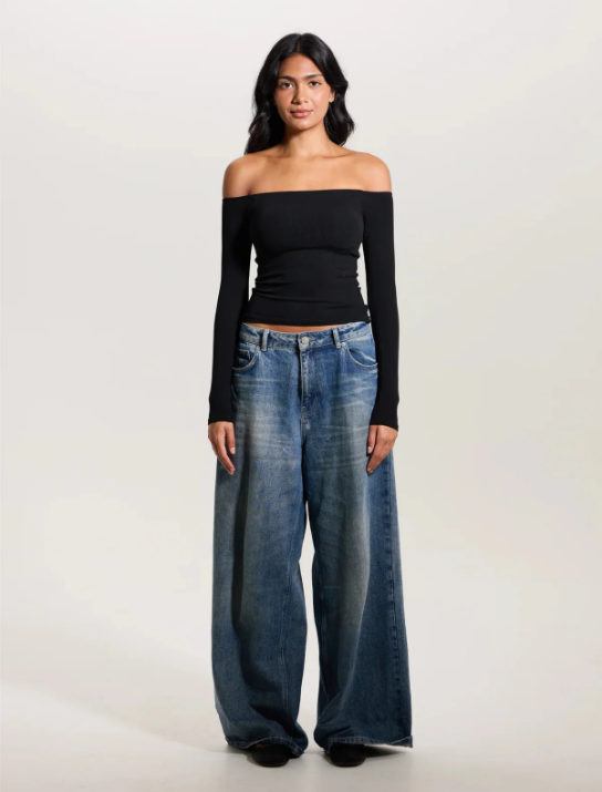 Ribbed Off Shoulder Brami